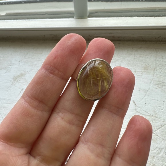 Sterling Silver 926 Rutilated Quartz Ring - Picture 6 of 6